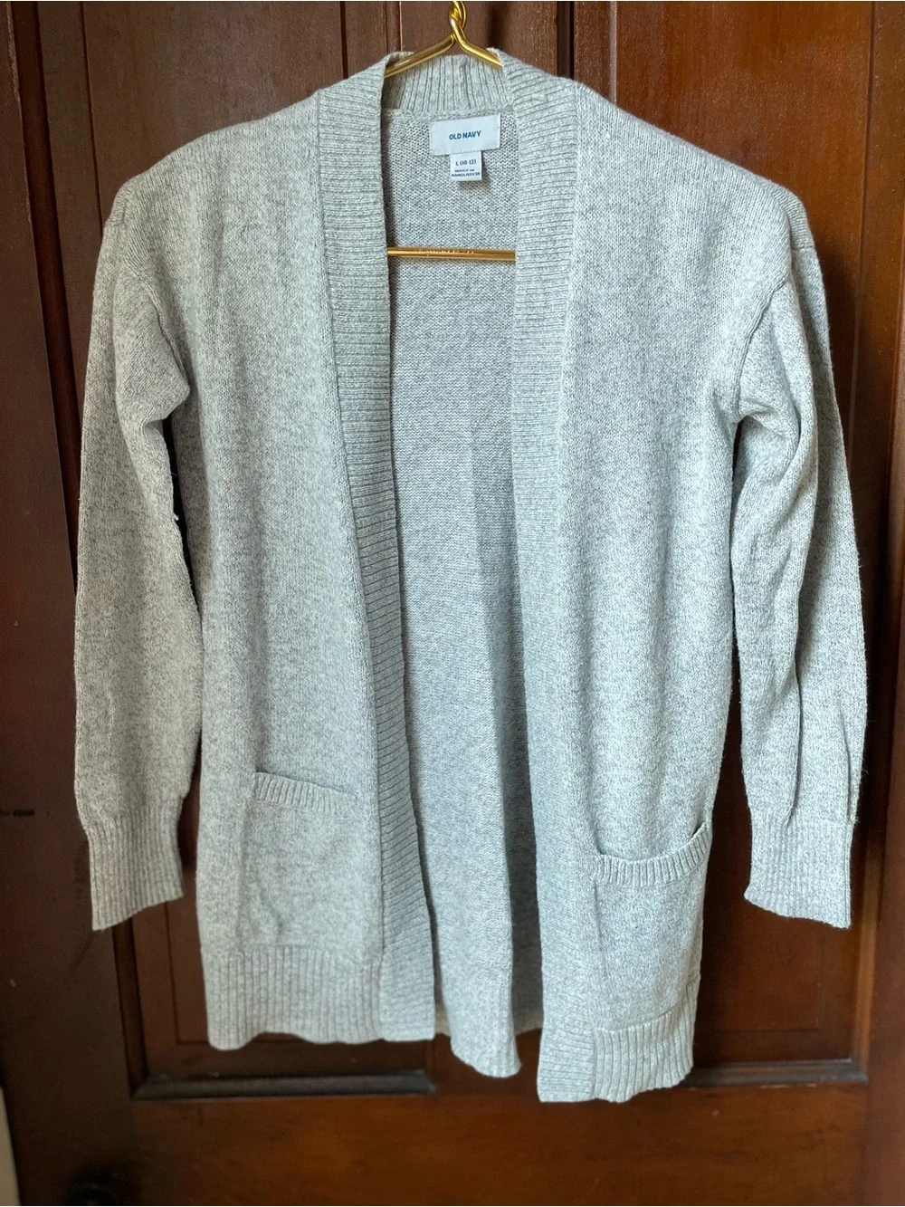 Old Navy girls large 10-12 gray cardigan